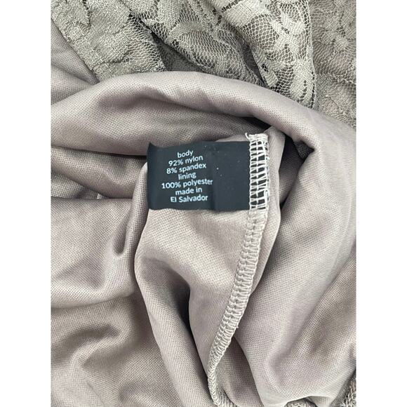 NWT Lane Bryant Gray Long Sleeve Sheer Lace Blouse Size 14/16 Boho Goth - Picture 4 of 6